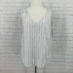 Old Navy Summer 55% Linen Blend Cute Top Patterned Farmers Market Large